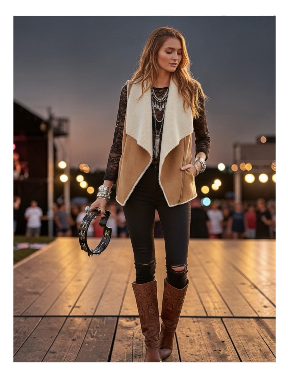 Velvet Graham and Spencer 𒀭 Ulio Chic Vegan Suede Sherpa Vest 𒀭 Tan Cream 𒀭XS